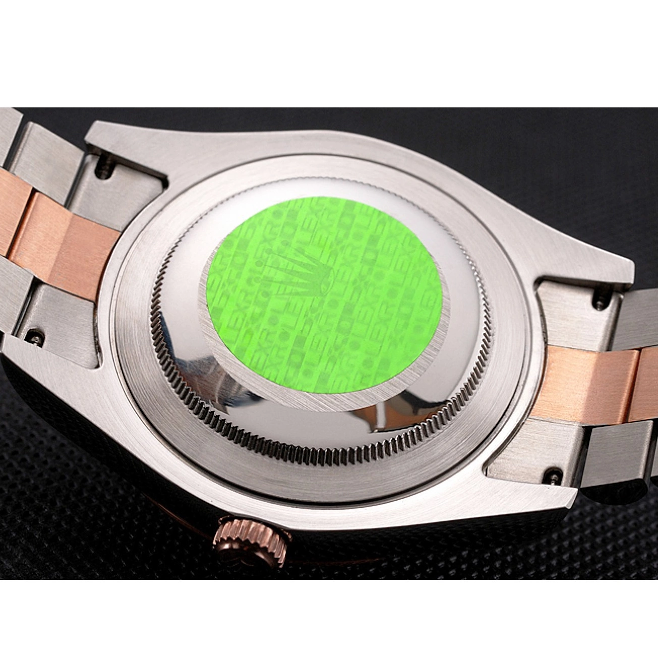 AAA replica watch Tone And Stainless Dial Rolex Bracelet Bezel Rose Case Swiss Two Datejust Steel Gold 0708